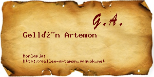 Gellén Artemon névjegykártya